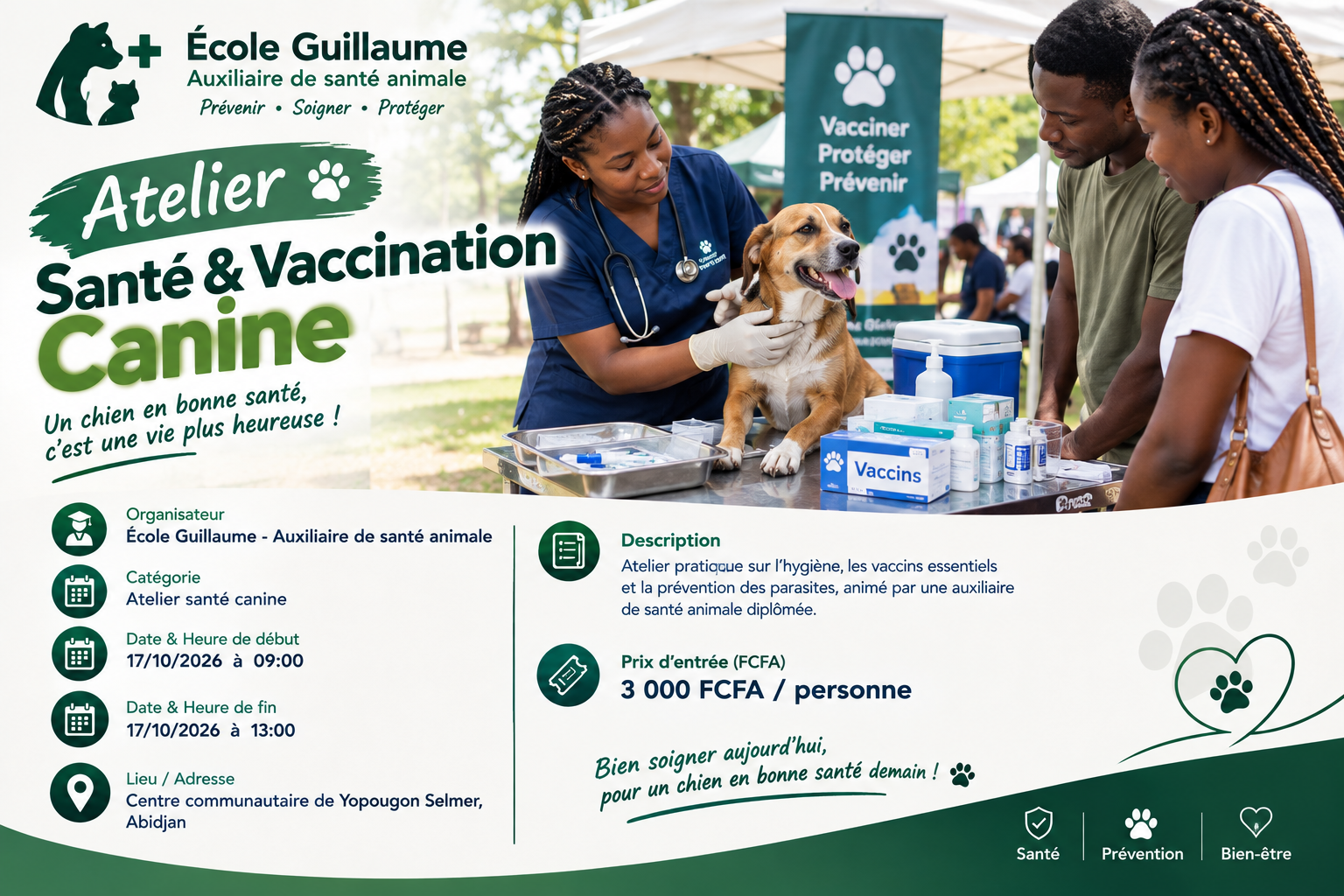 Atelier Santé & Vaccination Canine